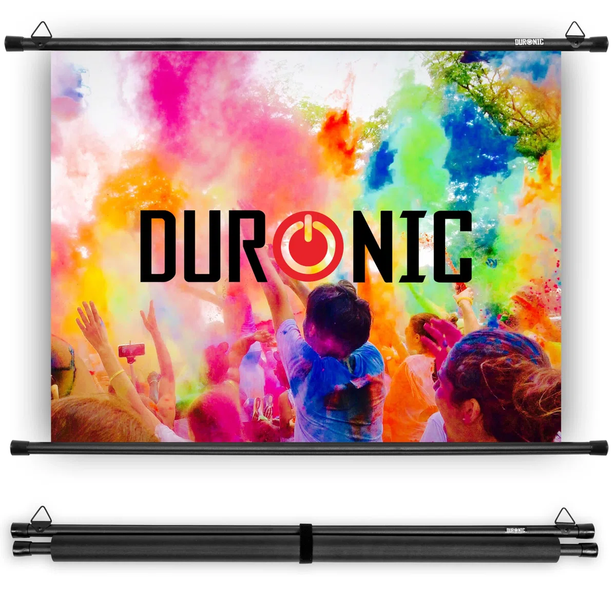 BPS40 43 Pantalla para proyector de 40”| 81 x 61 cm | Formato 4:3 | Instalación con Ganchos | Pantalla Tensionada Antiarrugas | Calidad Full HD y 3D | Montaje en Pared