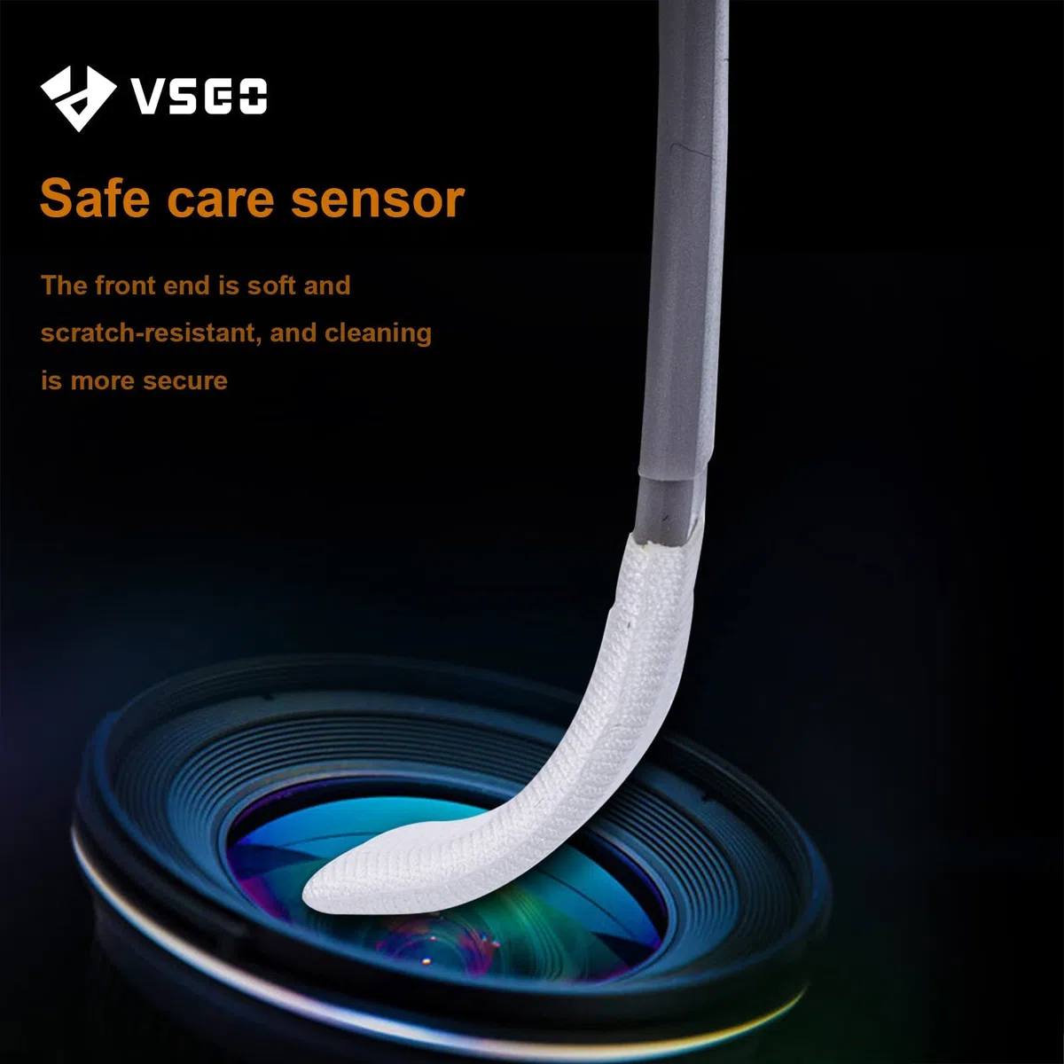 VSGO Paquete de 12 Hisopos de Limpieza de Cámara Digital con Sensor de Marco Completo y Solución de 10 ml, CCD en Seco, CMOS, para Limpieza de Sensores