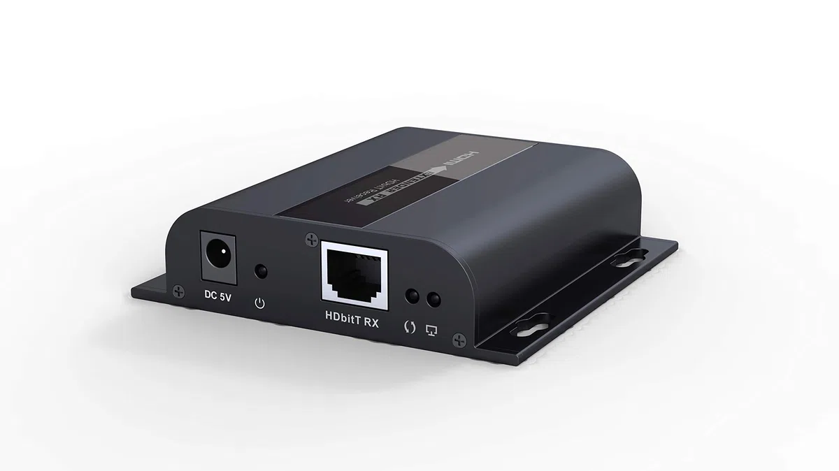 PremiumCord Extensor HDMI a 120 m a Través de LAN, TCP/IP, HDBitT, 1 Transmisor a Muchos Receptores, Carcasa Metálica, Compatible con Full HD 1080p, 3D, Dolby-True HD