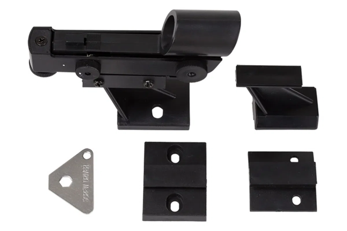 Buscador de puntos rojos, telescopio astronómico, puntero de estrella, visor de estrellas con 4 soportes deslizantes, compatible con la mayoría de telescopios