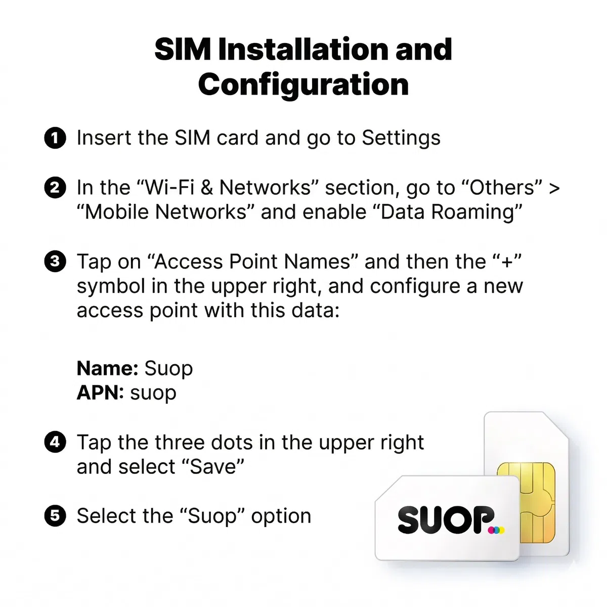 SUOP Tarjeta SIM IoT y M2M | 500MB/Mes x 12 Meses | Prepago con Pago único Anual. Sin cuotas mensuales | Cobertura Europea 4G multioperador | Alarmas, GPS y Dispositivos conectados