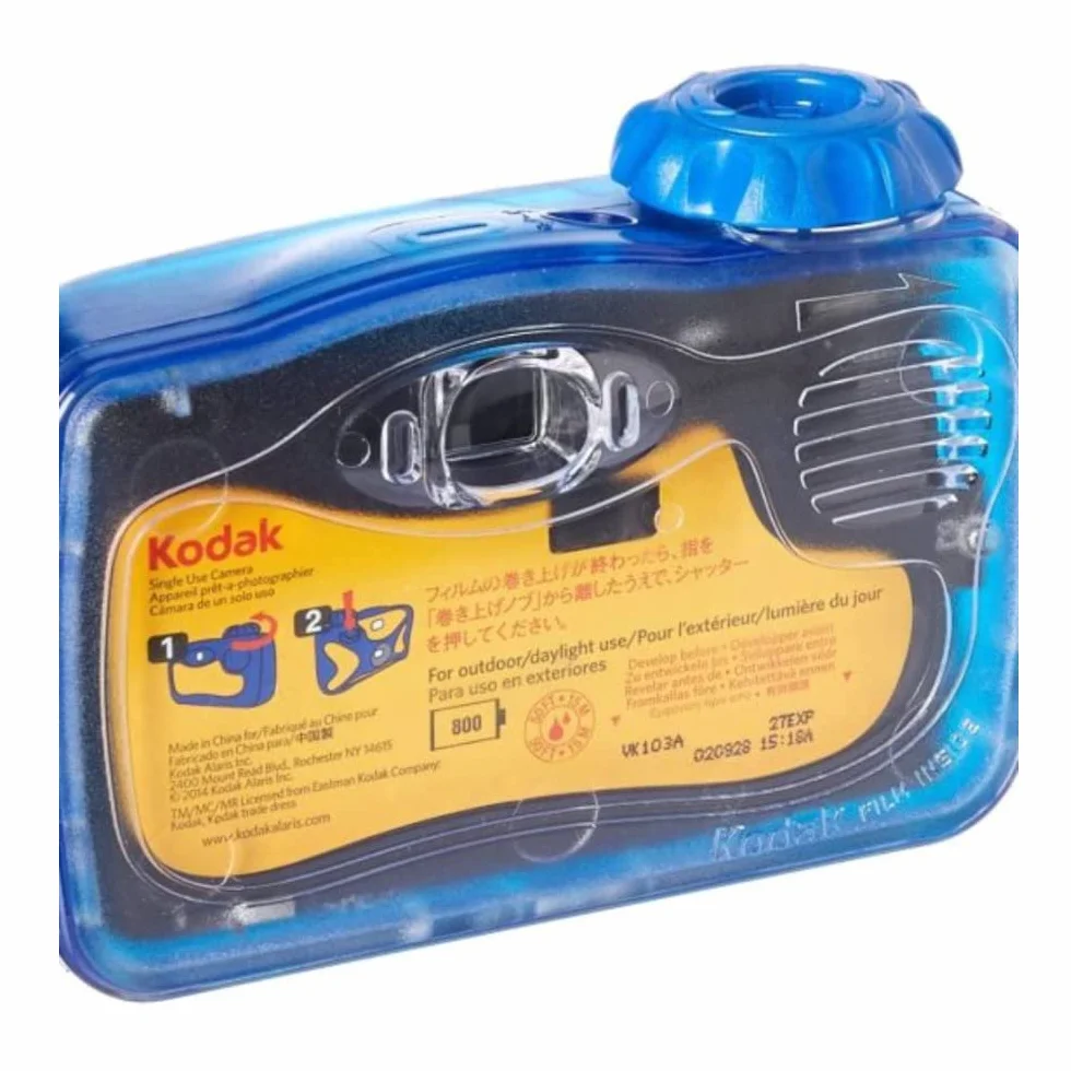 Kodak Sport Underwater - Cámara desechable de un solo uso con película de 800 velocidades y 27 exposiciones (paquete de 2)