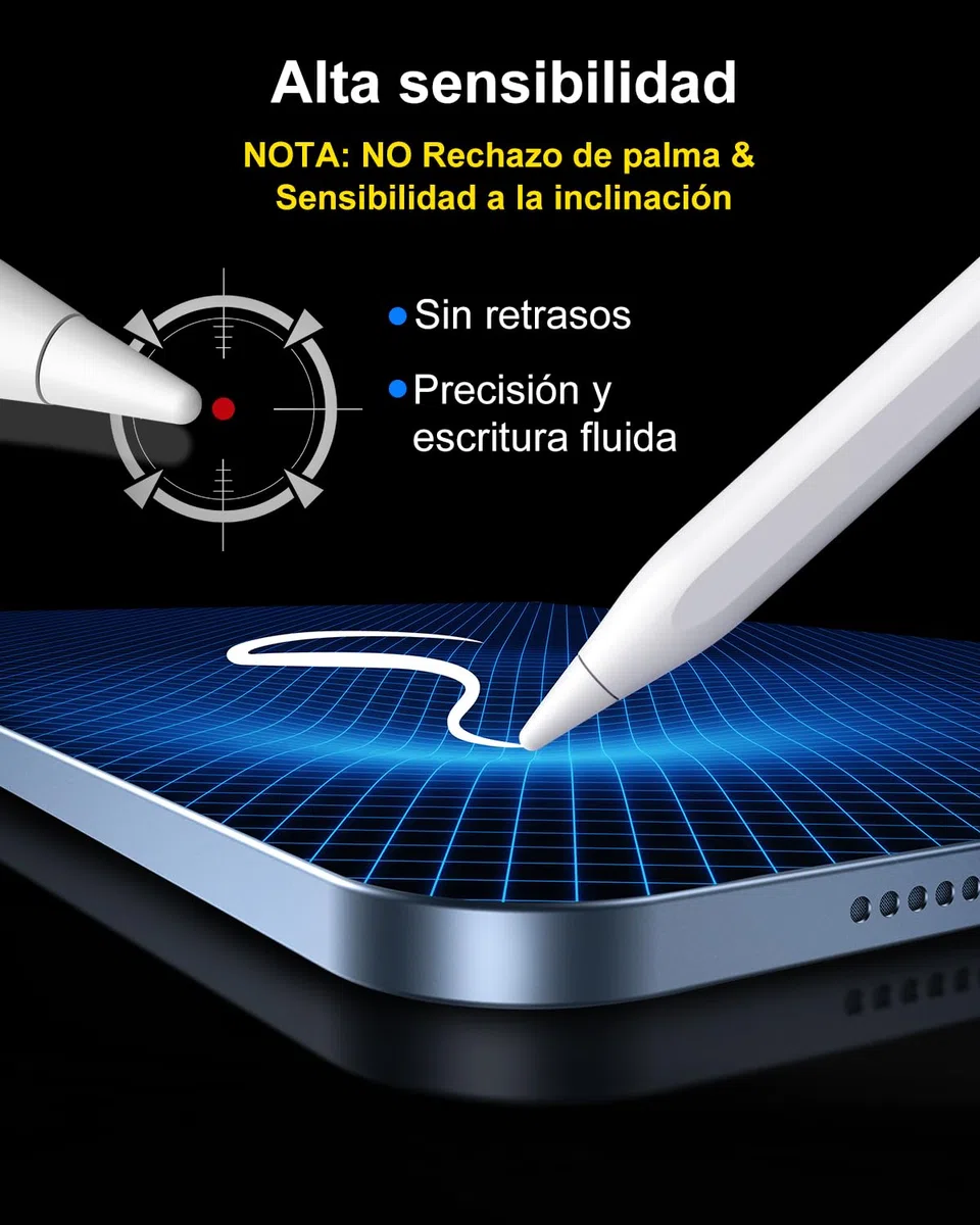 MEKO Lápiz iPad con Pantalla LED de Nivel de Batería, Lápiz Universal para iPad y Samsung/Huawei/Lenovo/Xiaomi, Lápiz Táctil Magnético para iPhone, Android y Dispositivos con Sistema Harmony OS