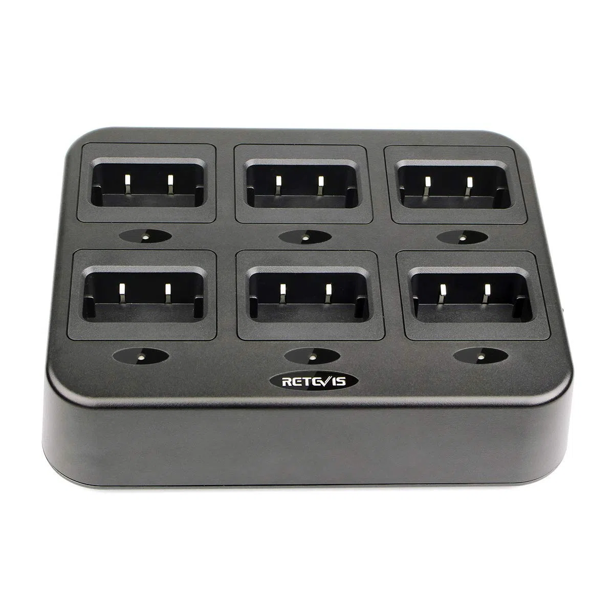 Retevis RT27 Cargador de Base de Radio Cargador de 6 vías para Walkie Talkies Retevis RT27 (Negro, 1 Pieza)