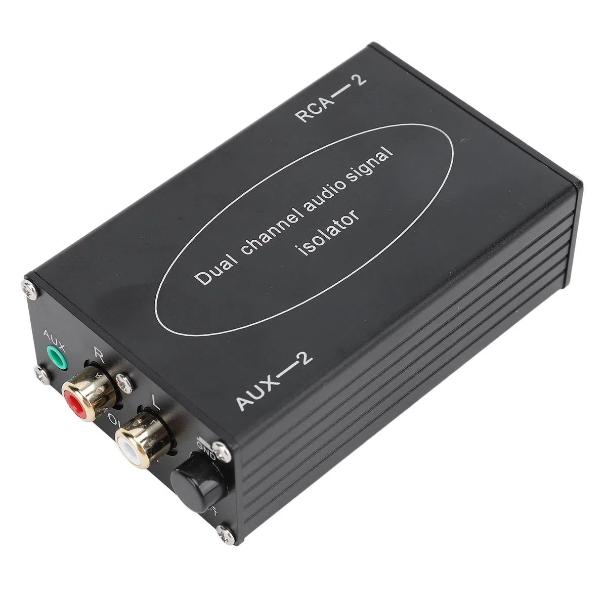 Aislador de Bucle de Tierra de Audio Dual R CA, Aislador de Señal de Audio de Doble Canal con Estéreo de 3,5 Mm y Conector de Sonido AV para Altavoz de Coche, Altavoz Doméstico