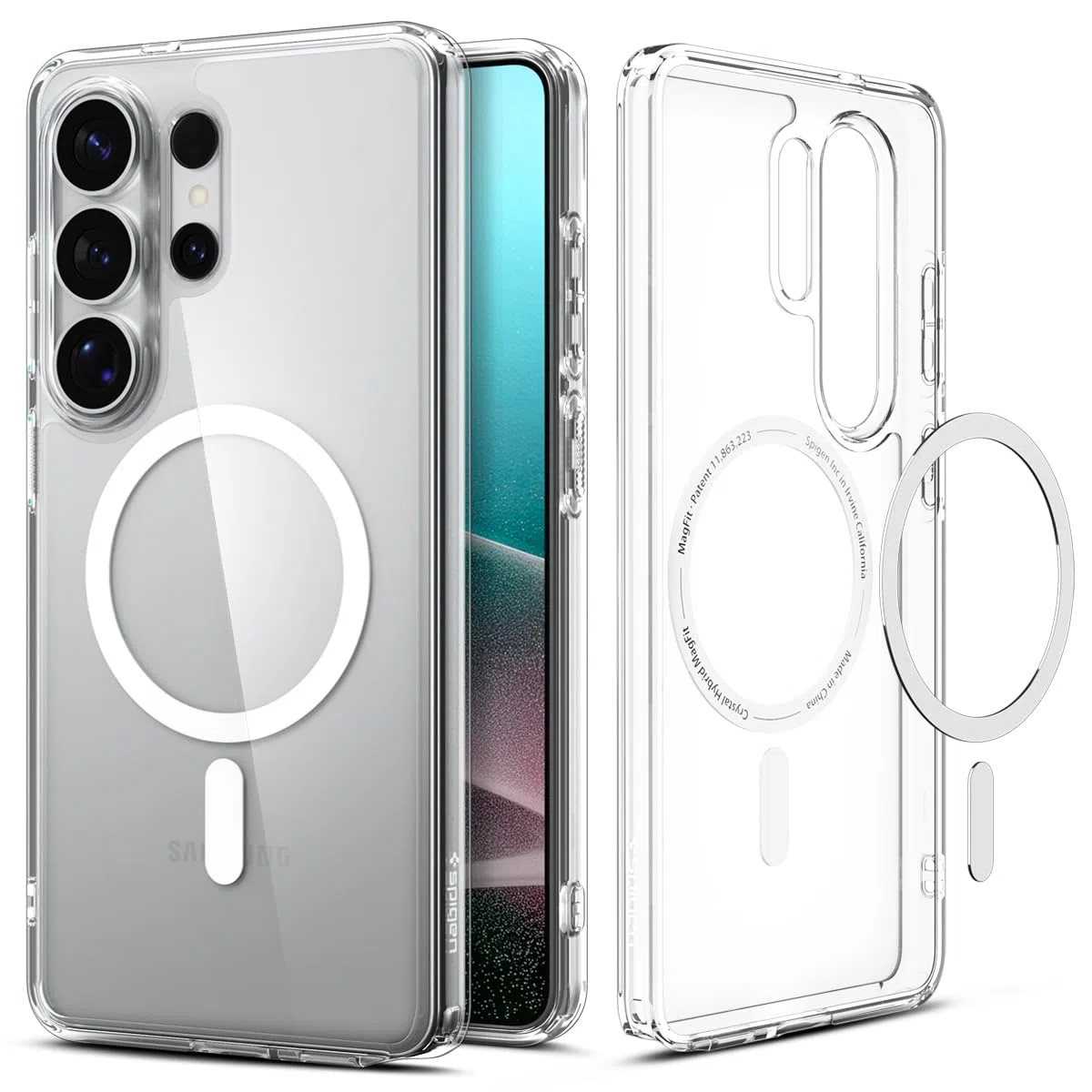 Spigen Funda Ultra Hybrid MagFit Compatible con Samsung Galaxy S26 Ultra - Clear White