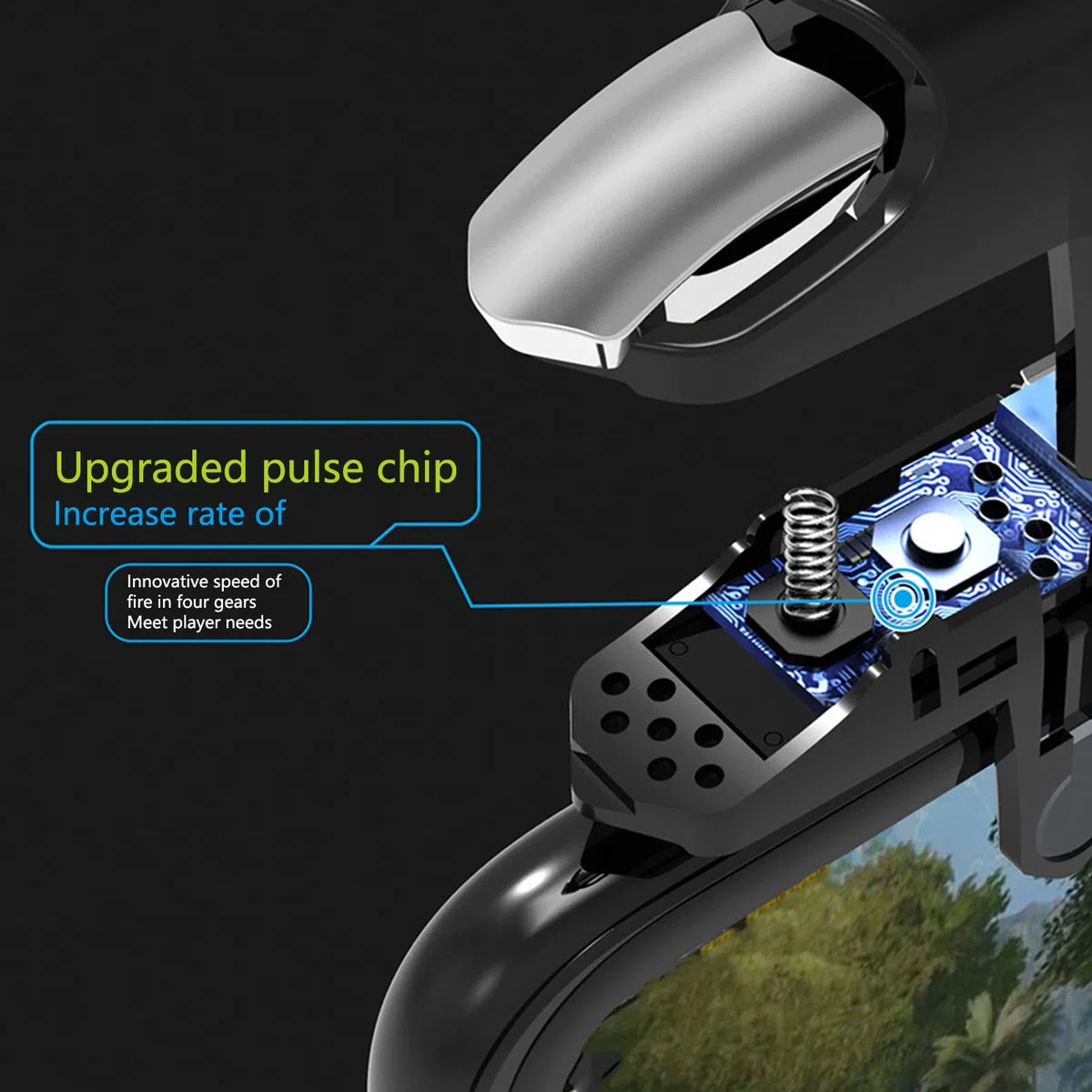PUBG Mobile Game Controller Gaming Trigger para Teléfonos iOS, Automata Smart Phone Gamepad, para Juegos de Disparos, PUBG, Knives out, Reglas de Supervivencia