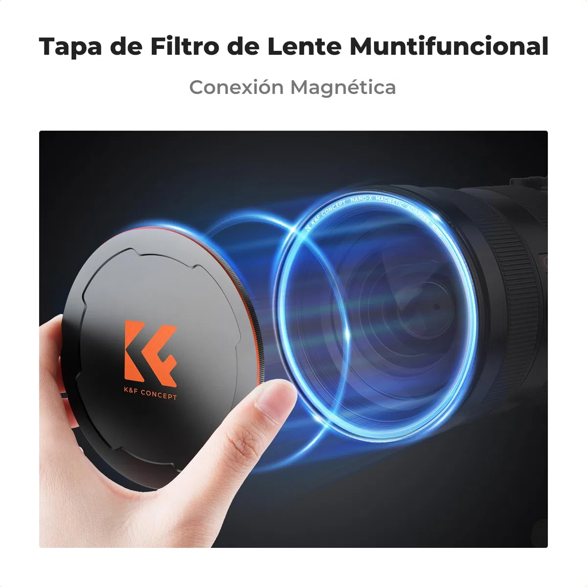K&F Concept Tapa de Objetivo magnética 2 en 1 de Metal con Rosca de 67 mm, Compatible con Objetivos y filtros magnéticos K&F Concept