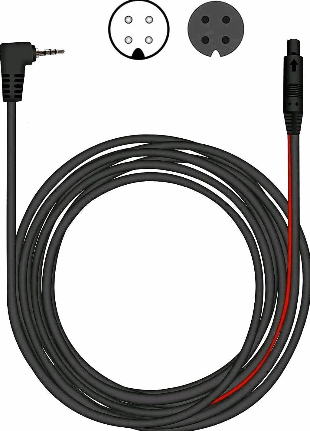 WOLFBOX 33FT / 9m Cable de Repuesto Más Largo para Cámara Trasera para G840S/G840H/G850/G900/G930/i07 Cámara de Tablero con Espejo (4 Pines, 2.5 mm)