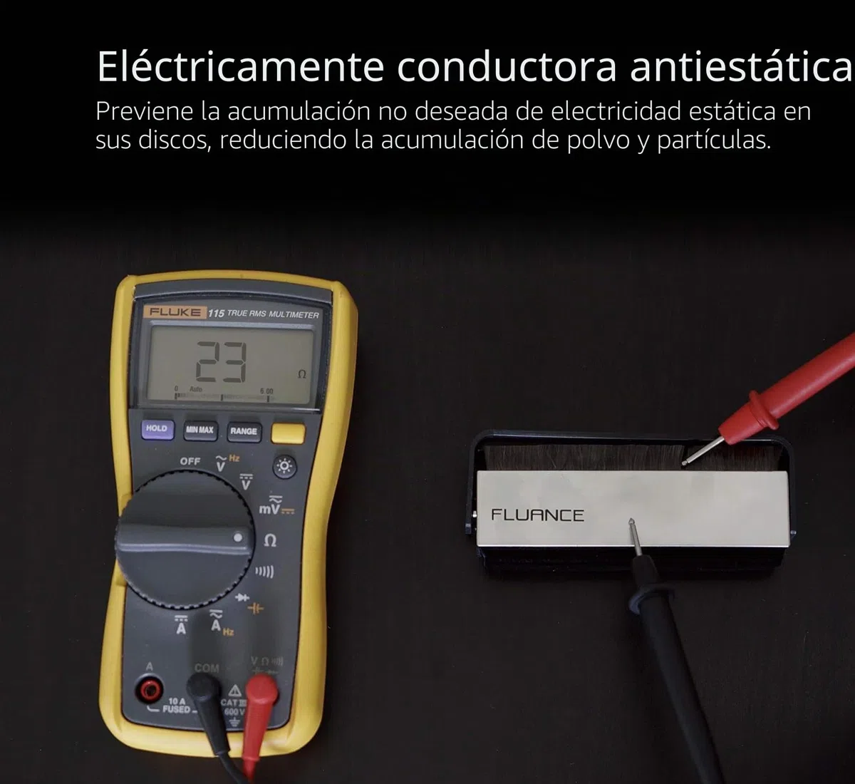Fluance Kit de Limpieza de Discos de Vinilo y lápiz Capacitivo con Fibra de Carbono antiestática 2 en 1 y Cepillo LP de Terciopelo Suave y Cepillo para lápiz Capacitivo (VB52)