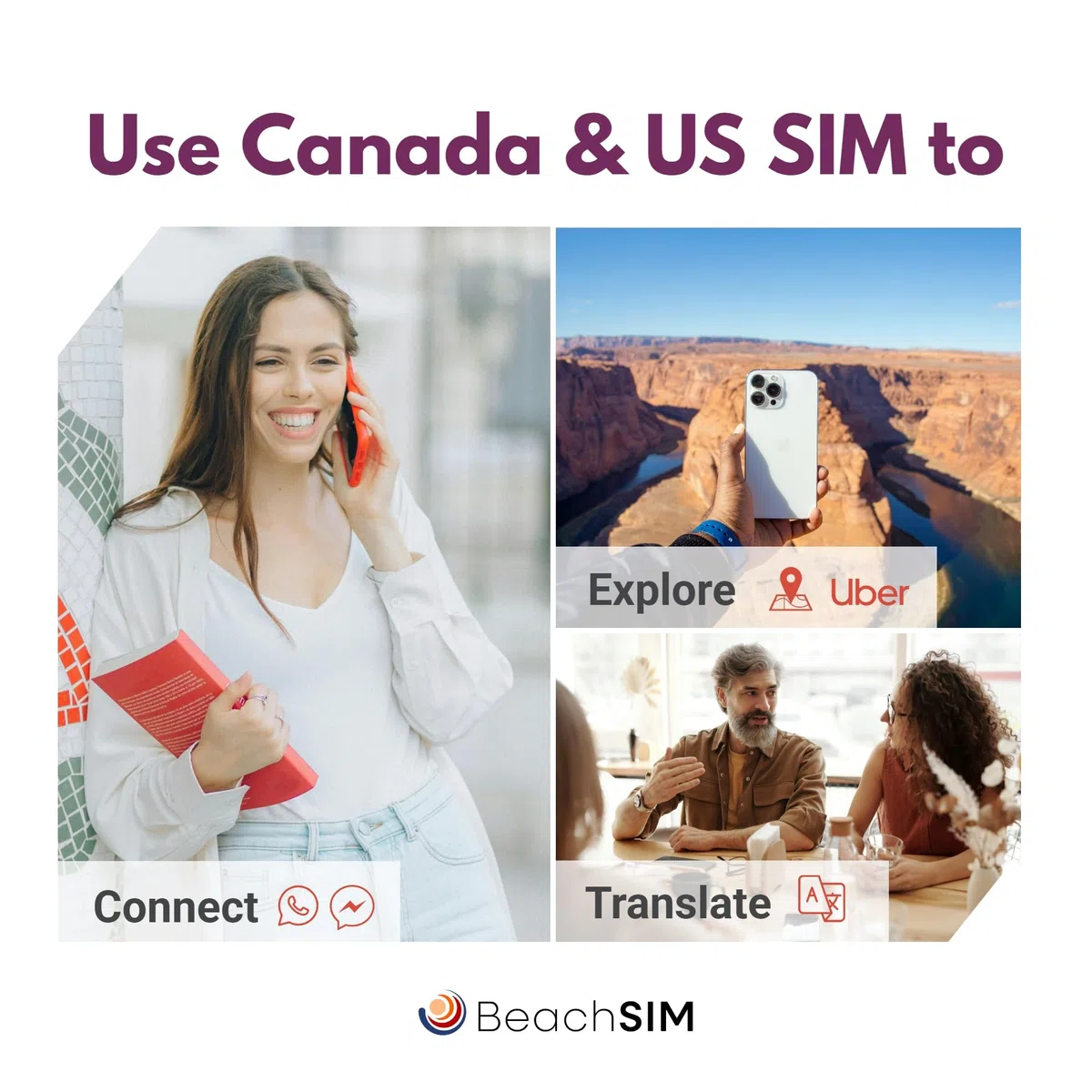 Tarjeta SIM Canadá 30 días. 10GB de Datos prepago Solo Datos a Velocidad 4G/5G. Activación rápida en línea y Recarga fácil. Funciona en Dispositivos iOS y Android liberados.