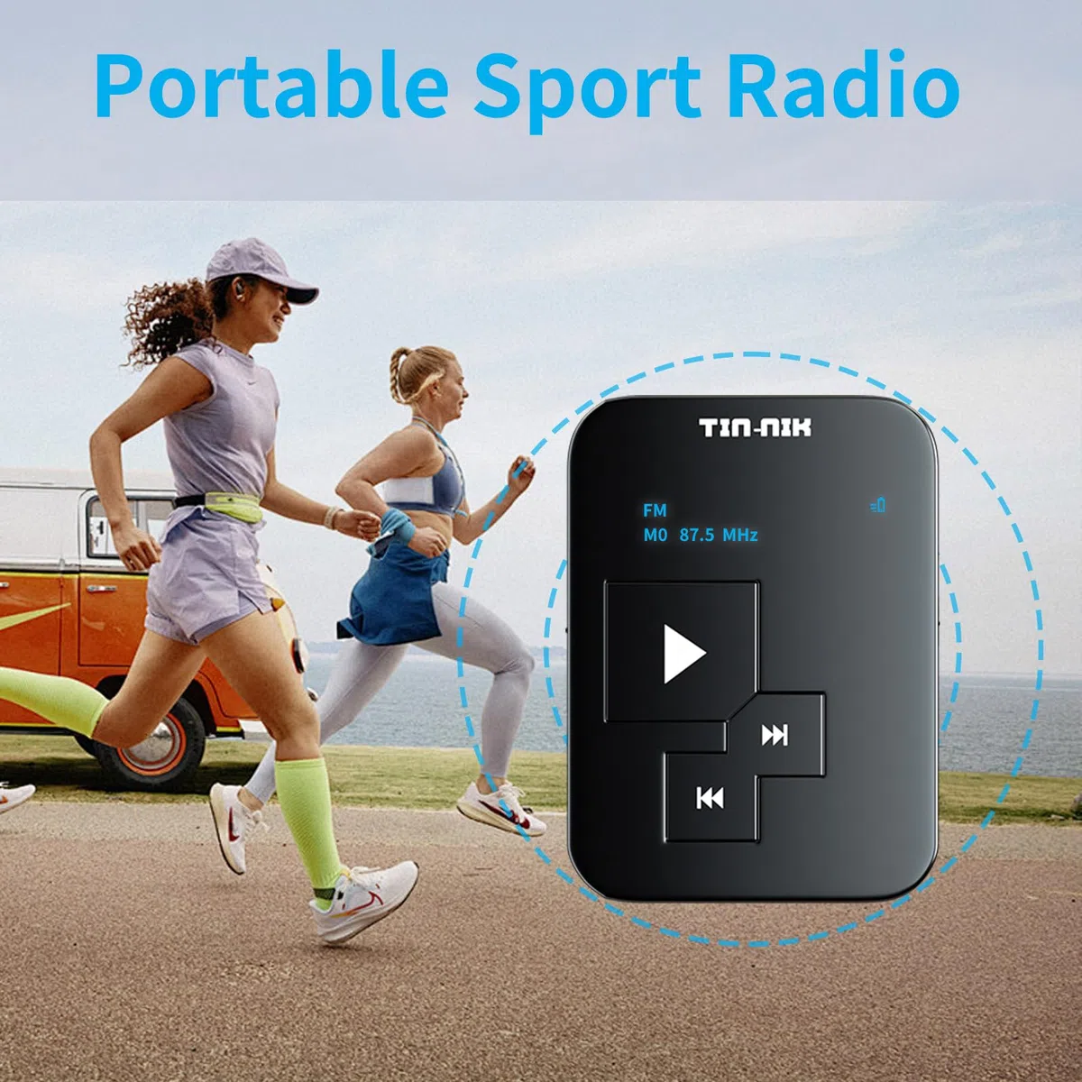 Mini Radio Am FM SW Tin-Nik: Peso 27 Gramos, tamaño de Reloj, Recargable por USB, Radio de Bolsillo Personal, Pantalla OLED, Clip, sintonización Digital, Auriculares estéreo - FA298