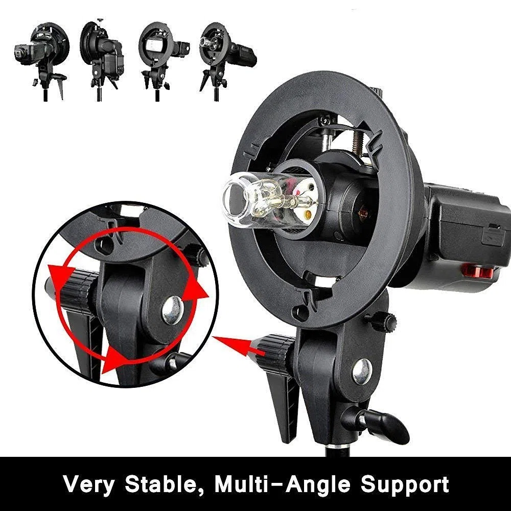 Godox S-Type Soporte para Flash (Bowens Montaje) para Speedlite Snoot Softbox Flash