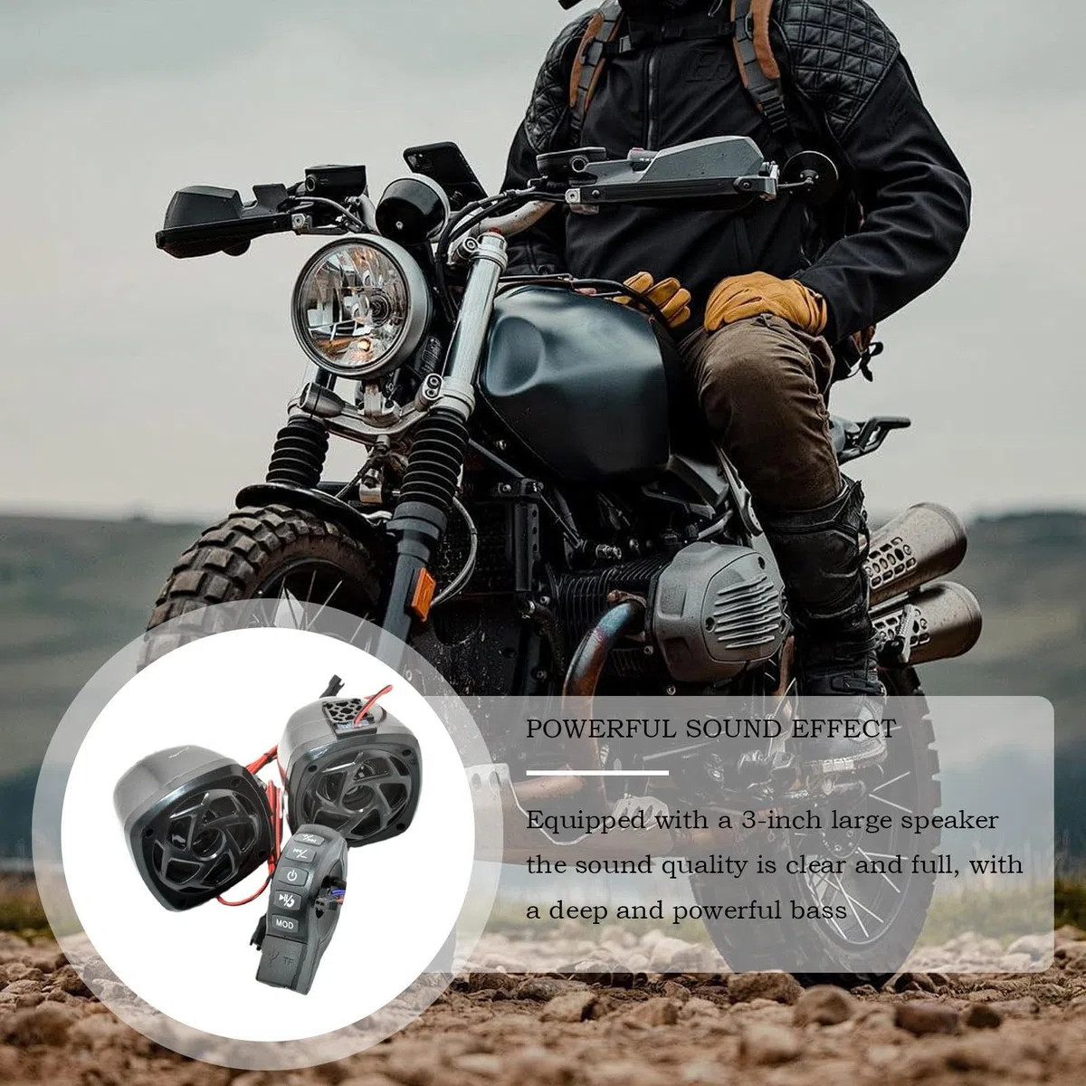 Altavoces para Moto - de Altavoces con Amplificador para Motos y Vehículos,Altavoz Potente y Versátil de Instalación Fácil para Scooter, Adultos, Adolescentes y Familia
