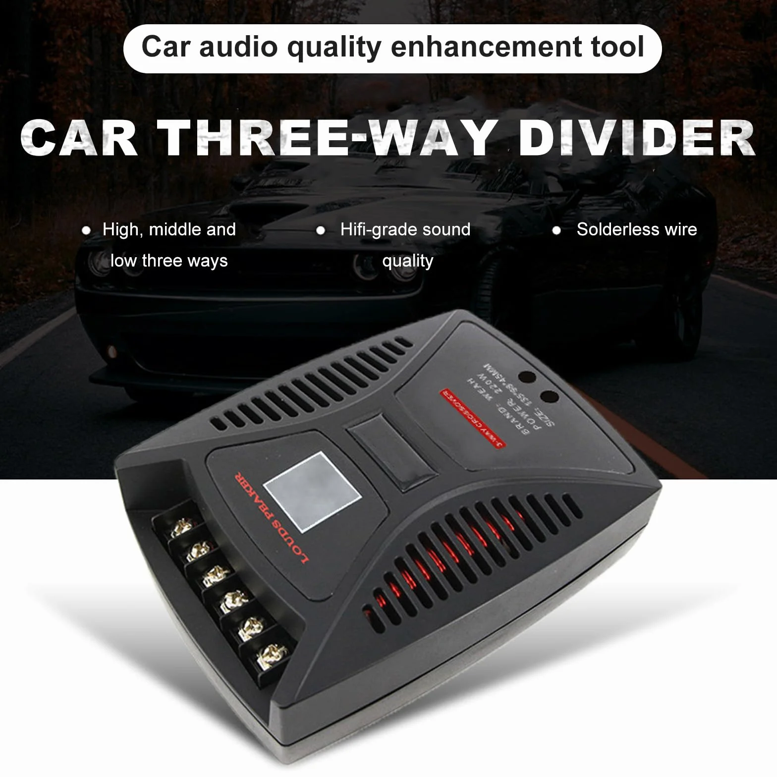Altavoz de coche de 3 vías, crossovers W, tweeter, altavoz de sonido medio, divisor de 3 vías, divisor de 3 vías, Hz, 5800 Hz