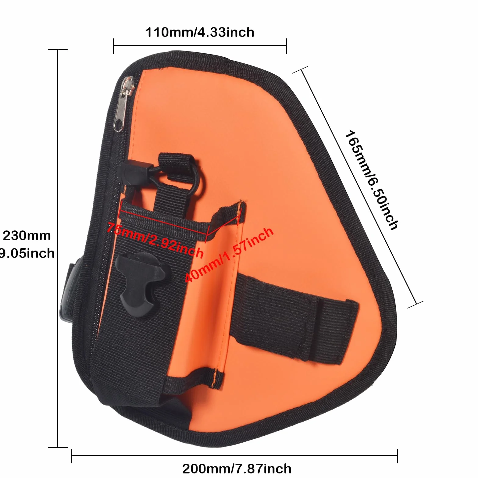 UAYESOK Funda Walkie Talkie, Arnés para el Pecho de Radio, Torácico Táctico, Bolsa Militar con Correa Ajustable para Radio Baofeng Motorola Icom Midland Kenwood (Naranja)