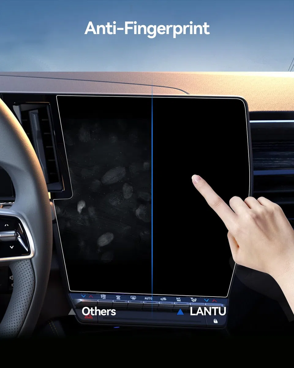 Serie Nano Protector de pantalla 4 piezas para Renault Austral, Espace 6, Rafale y Megane E-Tech 2024-2025 con navegación de 12" + 12,3" de protección de pantalla de cockpit 6H PET Protector