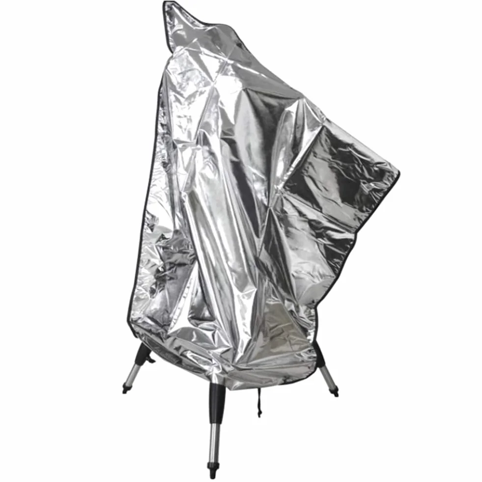 protectora telescópica con banda de fijación, tu telescopio de la humedad y la humedad, 47 x 63/160 x 120 cm, plata