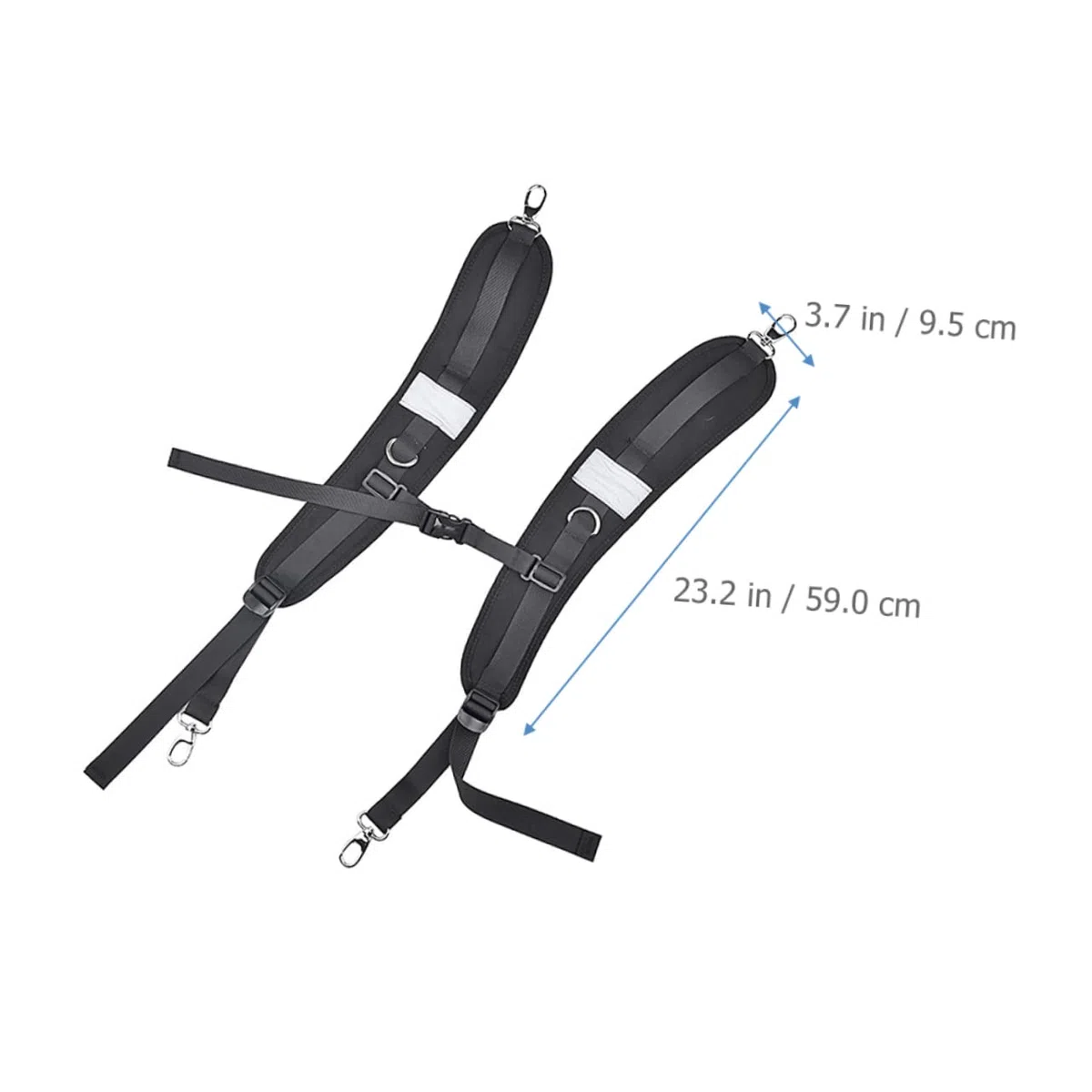 Correas de Hombro Dobles Ajustables para Mochila, Correas de Repuesto Resistentes y Acolchadas de Neopreno, Diseño Cómodo Reducción de Presión para Actividades al Aire Libre