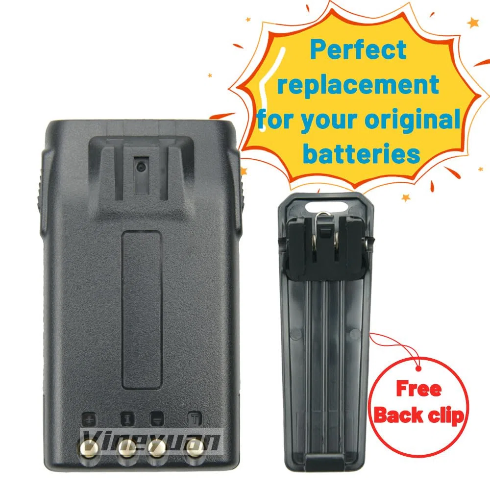 7.4V 1700mAh 1A17KG-3 Batería para WouXun KG-UVD1P KG-UV6D KG-659 KG-699 KG-689 Batería de Iones de Litio rápida de Radio bidireccional con Clip para cinturón