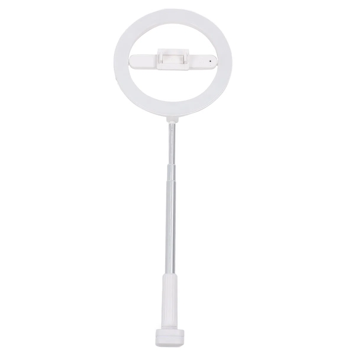Eujgoov Luz de Anillo LED con Soporte de Abrazadera Ajustable para Grabar Videos Transmisión en Vivo, Luz de Anillo de Selfie para Escritorio Plegable Aleación de Aluminio Portátil Doblado