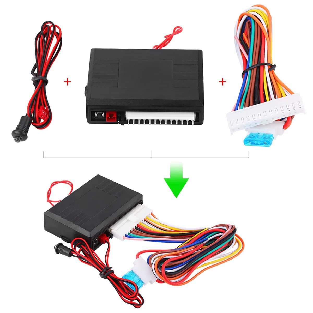 Universal de Entrada sin Llave,Cerradura de Puerta de Coche con Kit de Control Central Remoto de liberación de Maletero