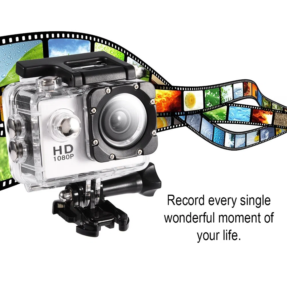 Mini DV Cámara de Deportes,Cámara de acción 4K Impermeable 30m Cámara de Video de Deportes al Aire Libre DV 1080P Full HD LCD Mini videocámara Kits de Accesorios de Montaje(Rosado)