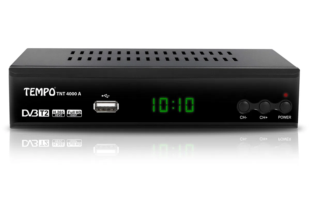 Tempo 4000 Decodificador TDT HD - DVB-T T2 – DVB T2 / HDMI Full HD/Canales Sintonizador/Receptor TV/H.265 HEVC/USB/Decoder/TNT/TDT Television / 4K