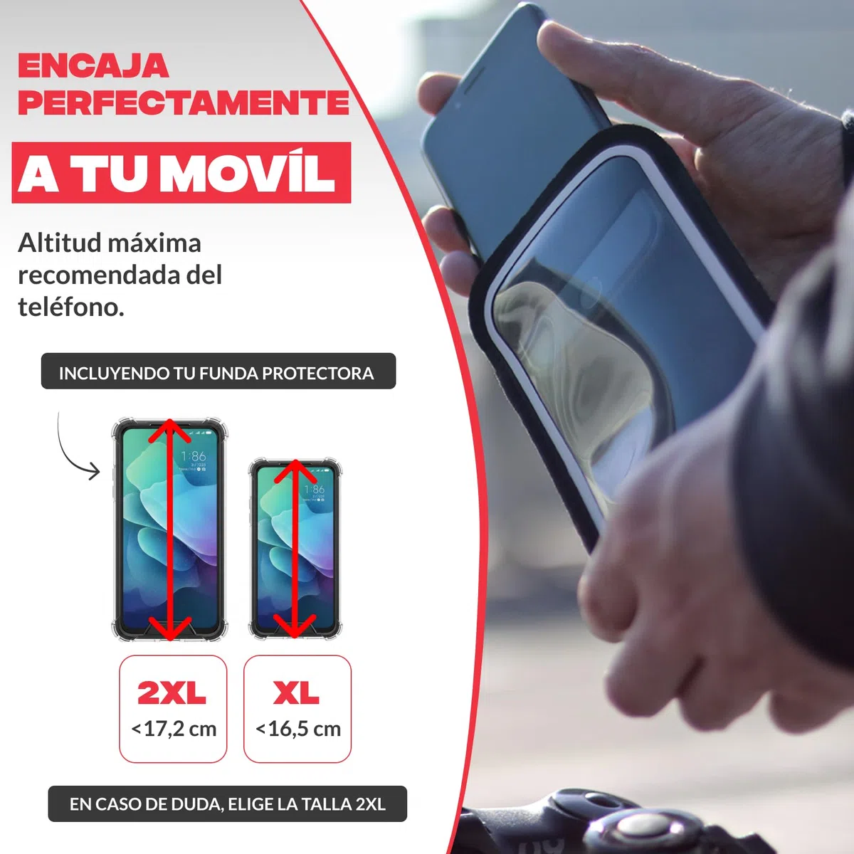 Shapeheart Soporte Teléfono Bicicleta Magnético - Funda Impermeable Táctil XL - Fijación Manillar Universal para MTB, Patinete Eléctrico - Carcasa Móvil Extraíble - Instalación Rápida y Estable