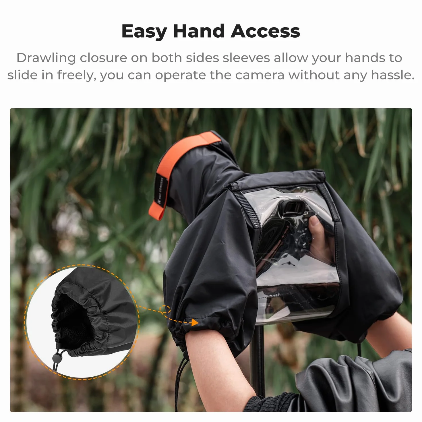K&F CONCEPT Funda Impermeable para cámara Funda Impermeable para cámara Canon, Nikon, Sony y Otras cámaras Digitales DSLR, para fotografía al Aire Libre