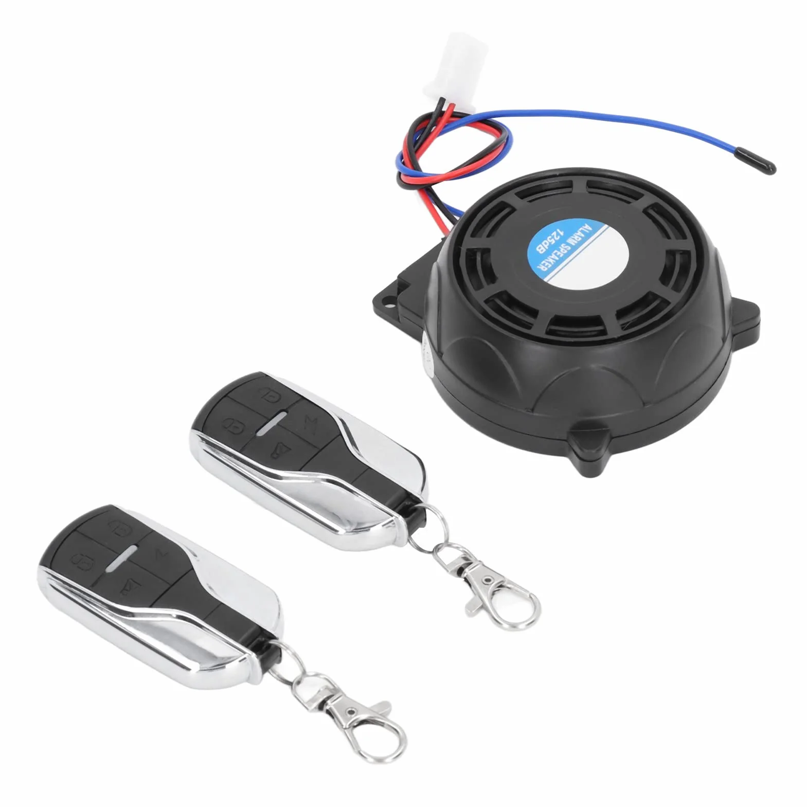 Bediffer Dispositivo Antirrobo para Motocicleta, de Alarma Universal para Motocicleta,2 Controles Remotos,Resistente Al Agua,Sonido Fuerte,Rango de 150 M,Inalámbrico para Scooters