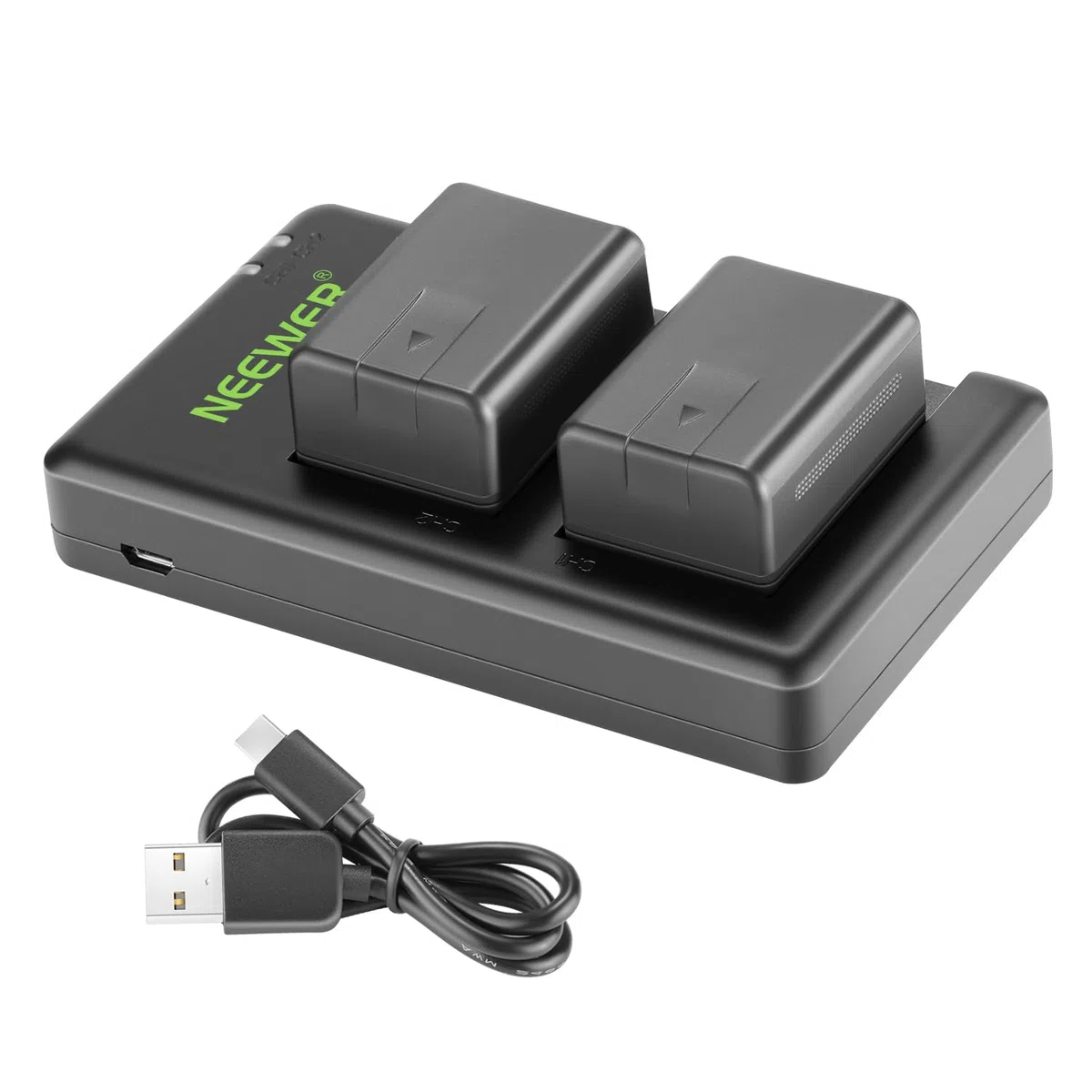 Neewer VW-VBT190 Batería y Kit de Cargador USB Dual Compatible con Panasonic HC-V110 V130 V160 V180 HC-V201 V210 V250 HC-V380 HC-V510 V520 V550 HC-V710 V720 V750 V770 HC-VX870