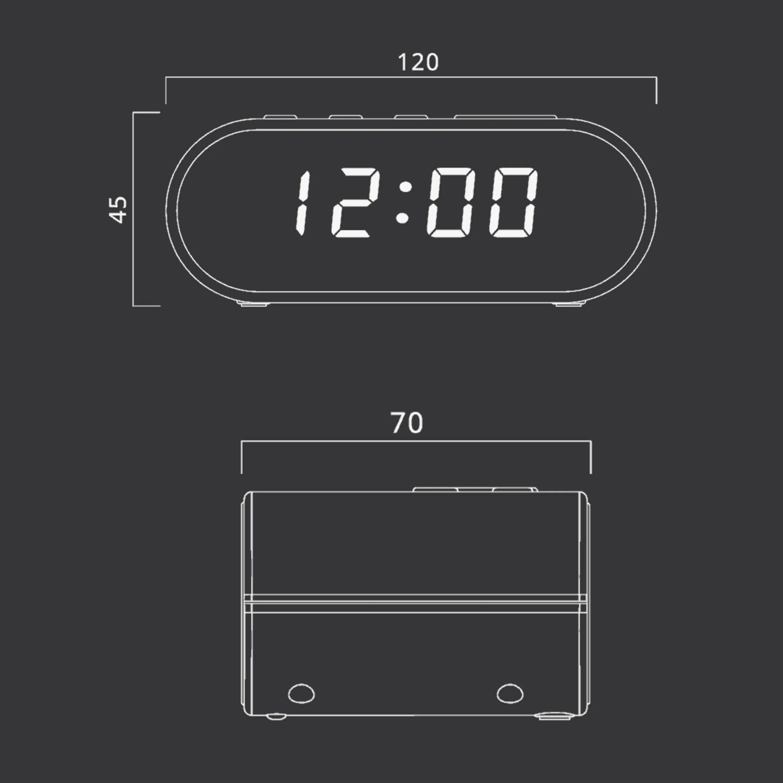 Muse M-10CR - Radio despertador FM, color gris