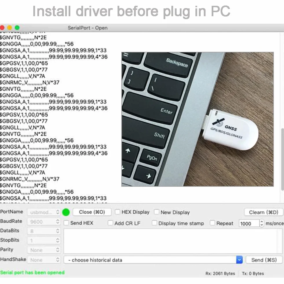 DIYmalls G72 G-Mouse - Módulo receptor GPS USB GNSS GPS Dongle NMEA 0183 con indicador LED PPS para Linux Windows PC, no para Android, no para iOS