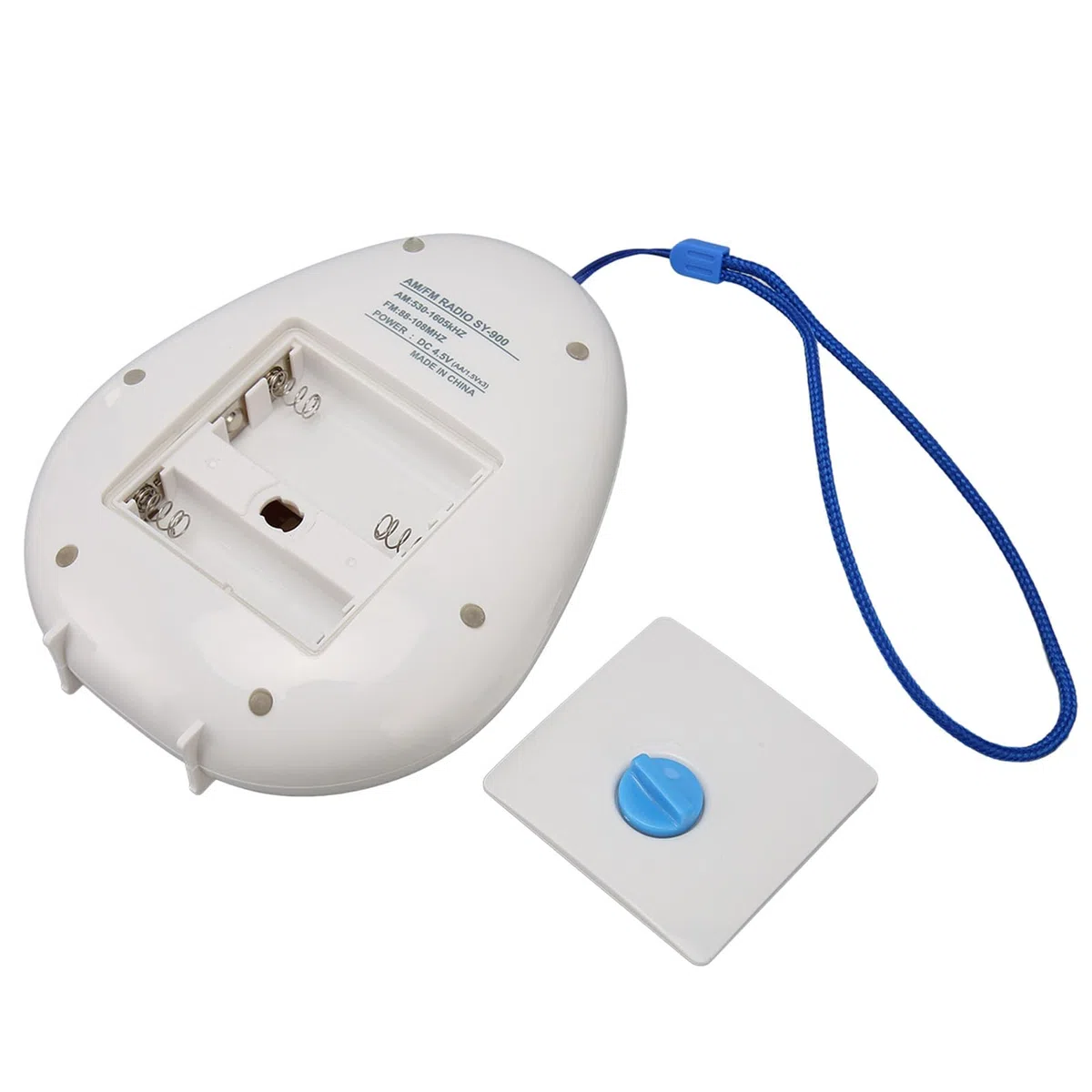 Radio de Corta Portátil, Radio de Ducha Am FM, Radio de Baño, Radio Recargable Portátil Impermeable, Altavoz Integrado, Radio de Ducha con Pilas