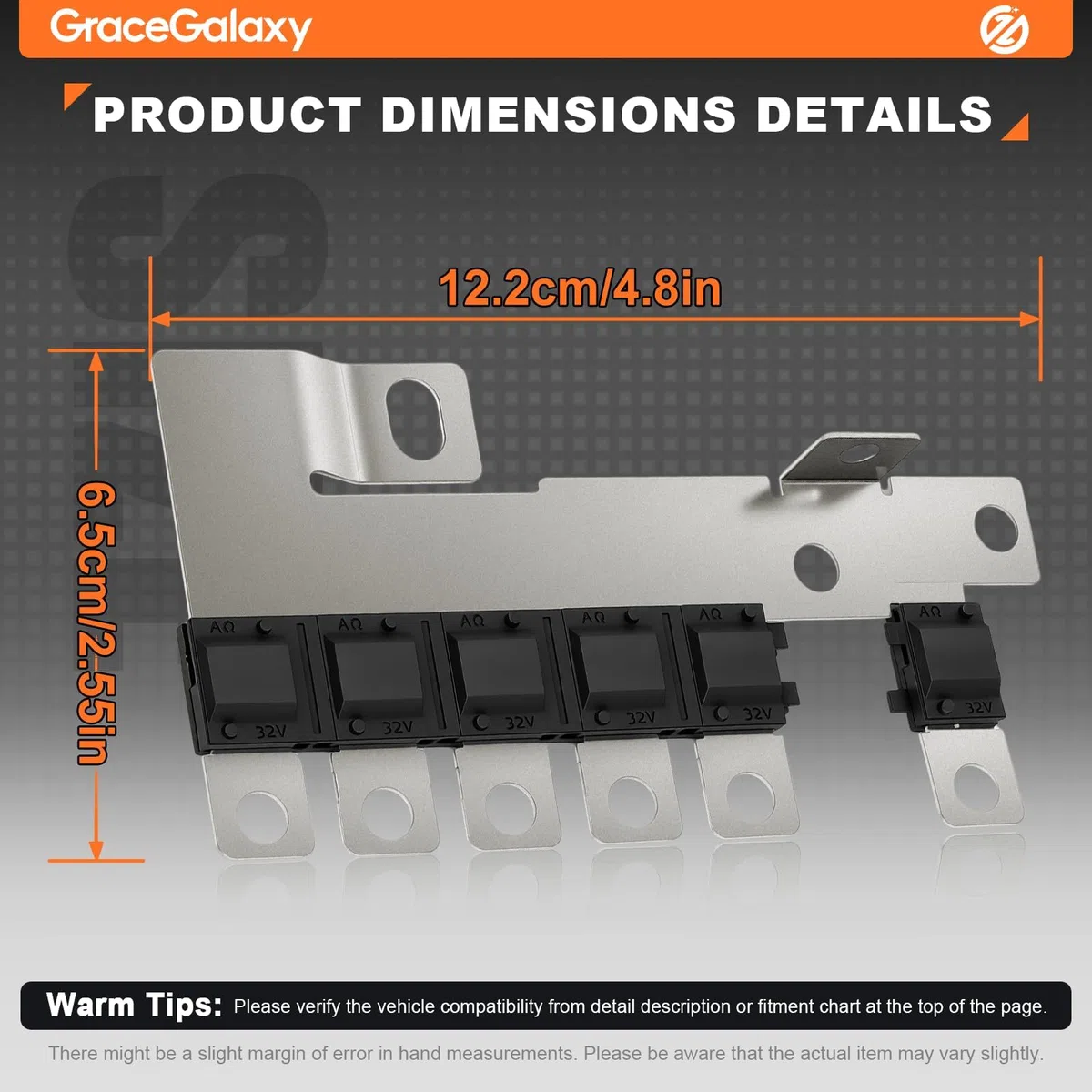 GraceGalaxy Caja de fusibles para circuito de batería para Ibiza 6F 6J Rapid India G0lf 5U Hatchback 60 Sedan/Classic/Notchback/Variant 60 6R0937629