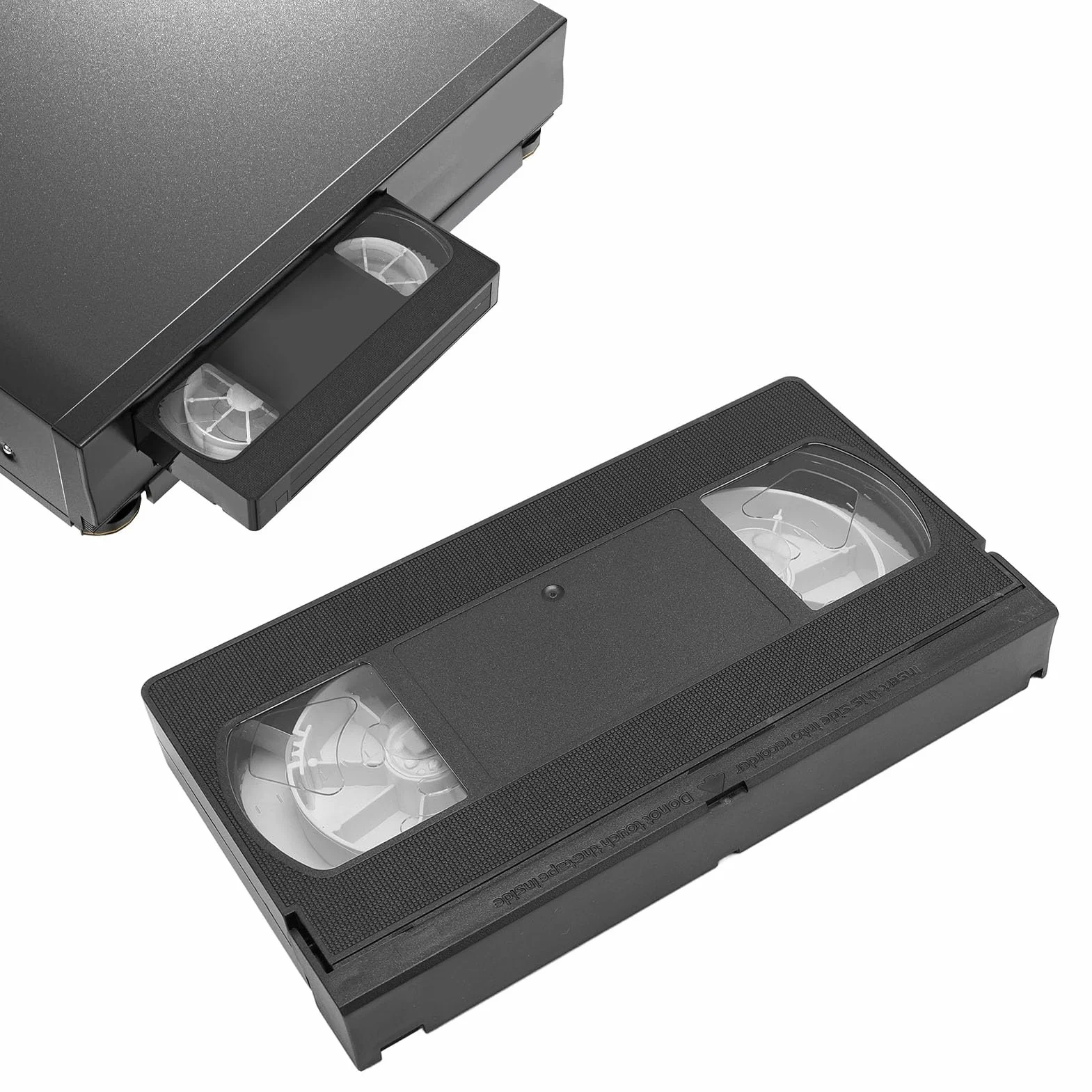 VCR Cleaner Cleaner Cleaner, Cleaner de Cabezal de Video Reutilizable para Reproductores VHS/VCR, Tecnología Seca, No Se Requiere Fluido