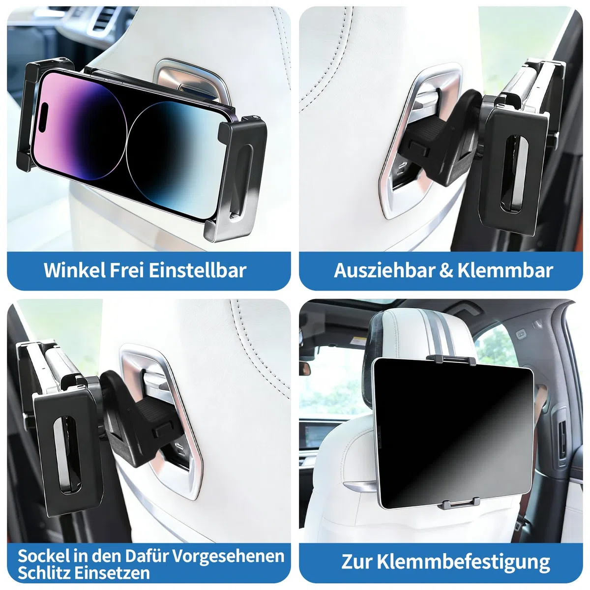 Soporte para tablet de coche para accesorios X3 X5 X6 I20 G05 G06 G45 G60 G61 G70, giratorio 360°, soporte de coche para coche, soporte para teléfono móvil para ajuste de 360°, soporte para