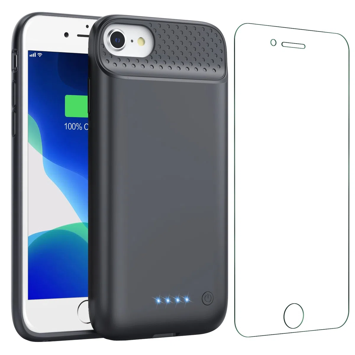 Feob Funda de batería para iPhone 8/7/6s/6/SE (2022/2020), potente funda protectora portátil delgada de 7000 mAh, funda de carga de batería recargable extendida para iPhone 8/7/6s/6/SE-4.7 pulgadas