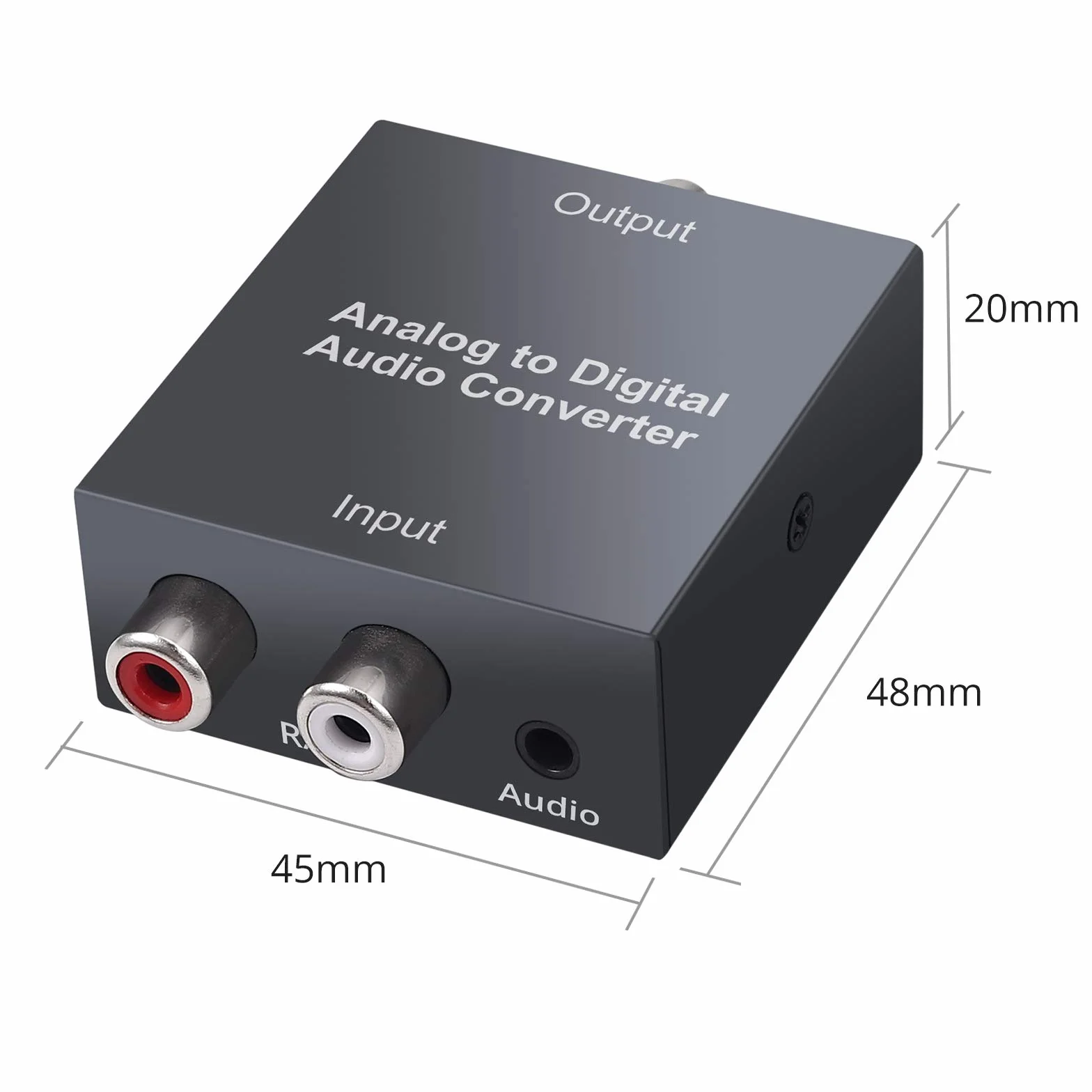 Convertidor de Audio Analógico a Digital de RCA y Jack 3,5 mm a Optico Toslink SPDIF Coaxial Adaptador de Audio con Cable Óptico para PS3 Blu-ray HD DVD AV Amplificador Barra de Sonido