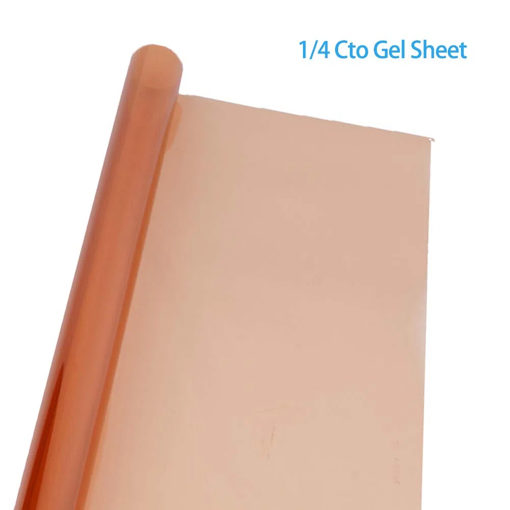 Hoja de gel de color naranja de 40 x 50 cm, Full CTO, 1/2 CTO, 1/4 CTO, filtro de color para iluminación de fotografía de estudio fotográfico, linterna LED