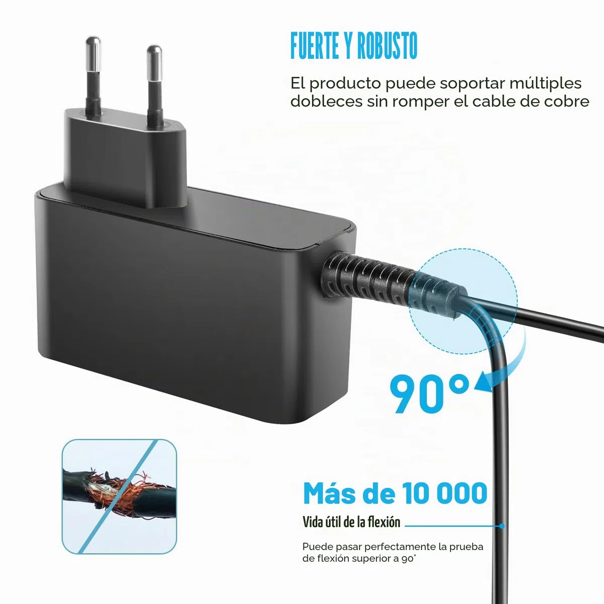 KFD Cable Corriente TV AC Adaptador para LG LCAP16B-E Model LCAP16A-E ADS-45FSN-19 Monitor ADS-40FSG-19 19V 1.6A Adaptor Cable Alimentación Pantalla Television 24ML44B 24ML600M 24ML600S 27ML600M B