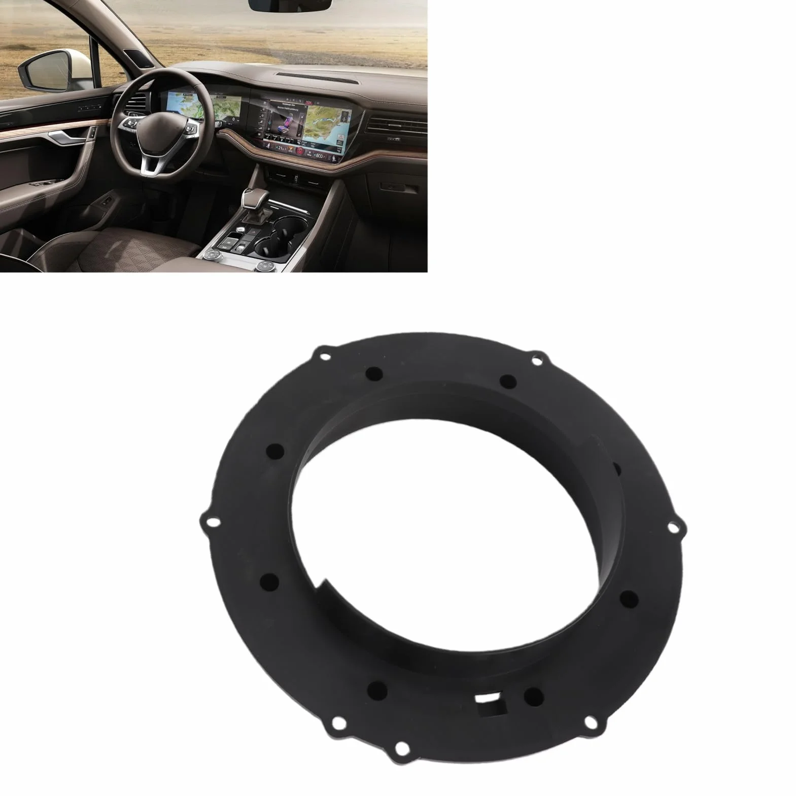 Anillos Adaptadores de Altavoz, Soporte de Montaje de Altavoces de Coche Antiarañazos 2 Piezas/Juego a Prueba de Polvo para Reemplazo de Coche para Puerta Delantera 2007-2011