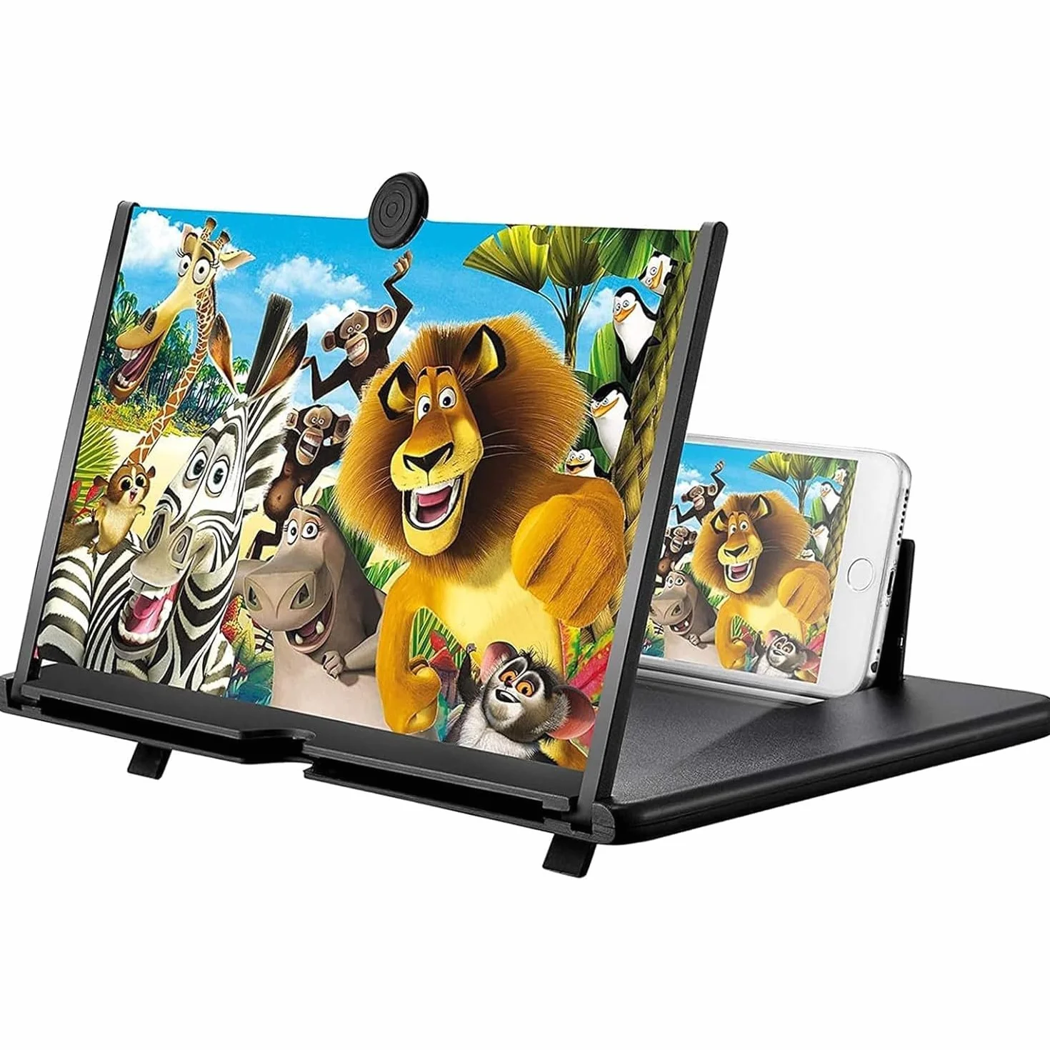 Amplificador Pantalla móvil, 18 Pulgadas HD Pantalla Aumento movil, para Todos los Smartphones, antiluz Azul, Lupa Pantalla movil 3D para Ver vídeos de películas