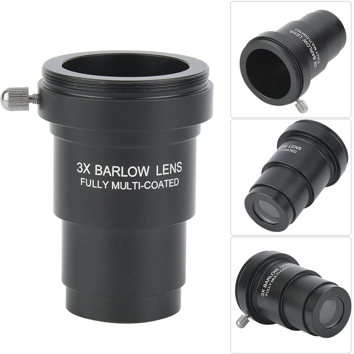 Lente Barlow 3X de 1,25 Pulgadas - Interfaz de Rosca M42 * 0.75 Lente de Metal Totalmente Multicapa - para Oculares de Telescopio Astronómico