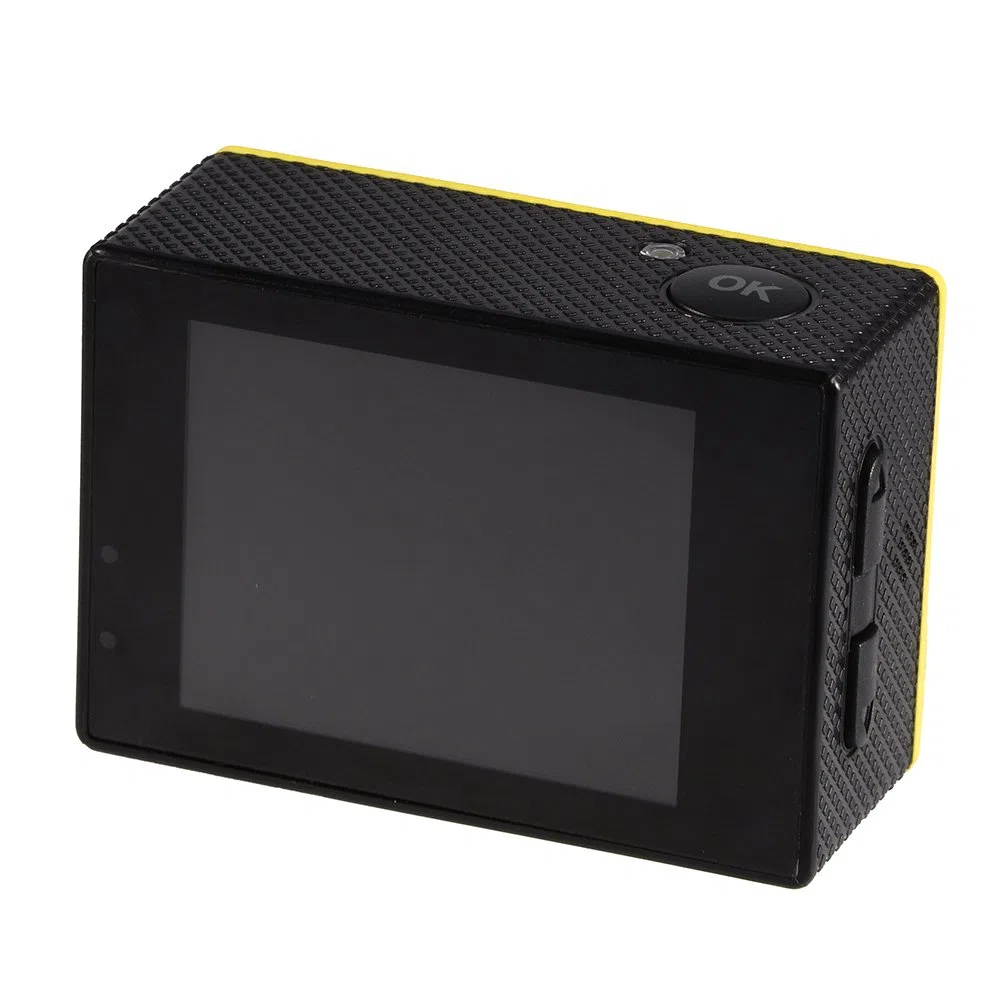 Topiky Cámara de acción 4K WiFi Impermeable 30m Deportes al Aire Libre Video DV Cámara 1080P Full HD LCD Mini videocámara con 900mAh Baterías Recargables y Accesorios de Montaje Kits(Amarillo)