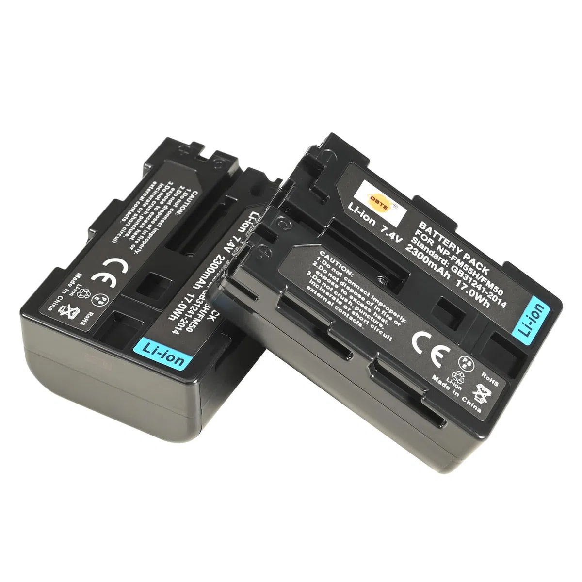 DSTE 2PCS NP-FM55H NP-FM50 (2300mAh/7.4V) Batería Cargador Compatible para Sony CCD-TRV208,CCD-TR208,CCD-TR408,CCD-TR748,CCD-TRV106,CCD-TRV107,CCD-TRV108