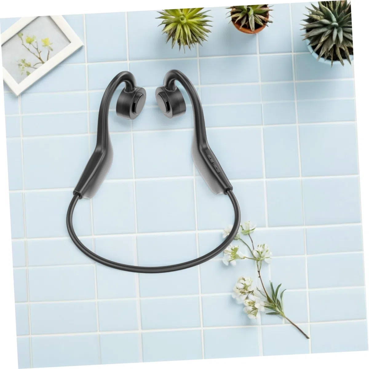 BESTonZON Auriculares Inalámbricos De Conducción Ósea Compactos y Ligeros para Ejercicio Conexión Versátil y Sonido para Correr