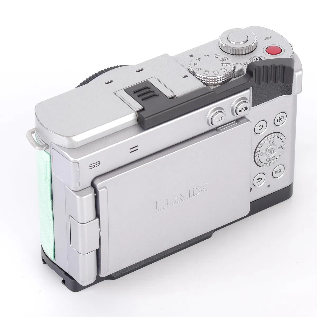 Agarre de metal para pulgar hacia arriba para cámara Panasonic LUMIX S9, agarre antideslizante para dedos de mano LUMIX S9, soporte de pulgar para fotografía con una sola mano (negro)