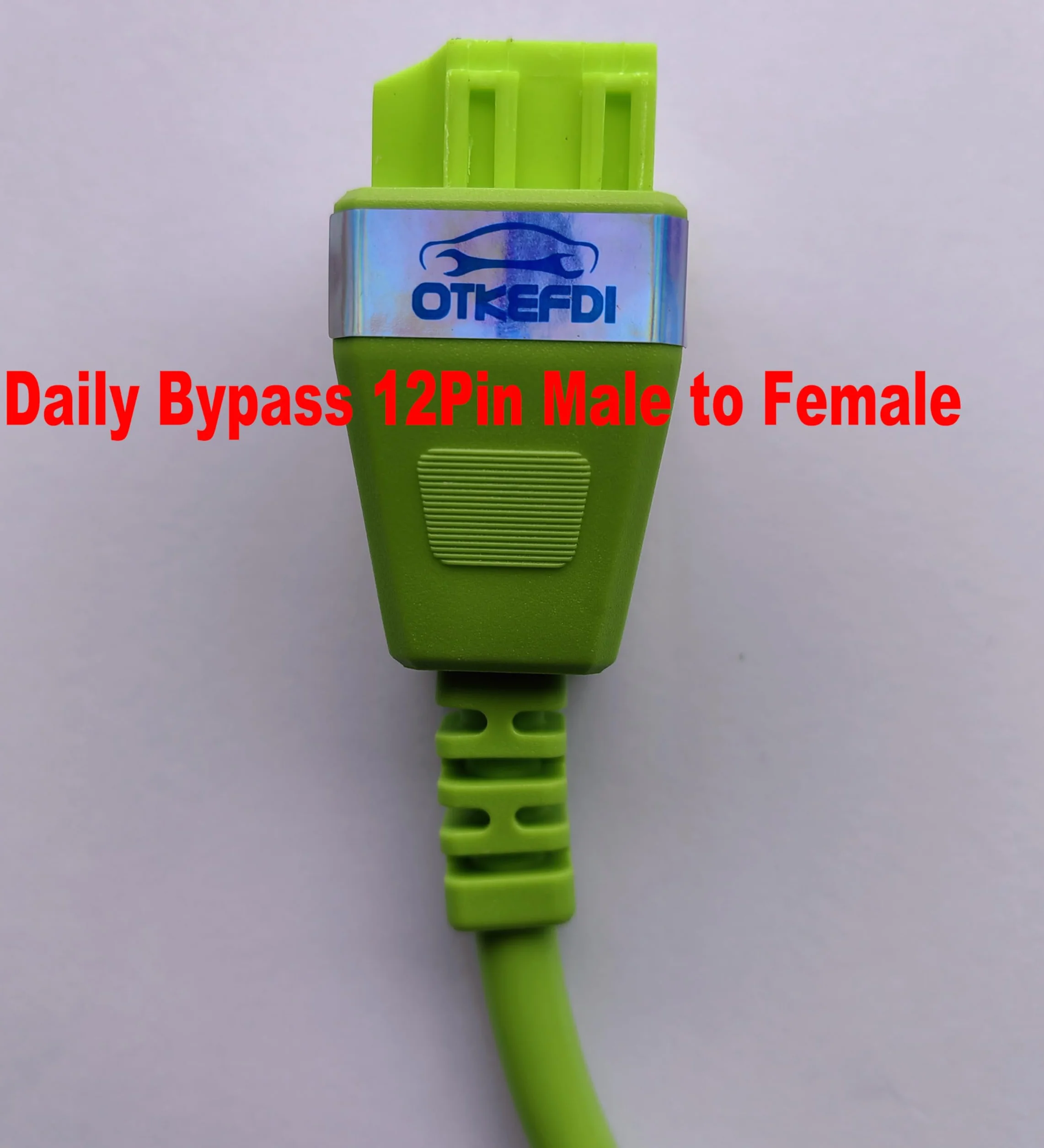 Cable Dongle de Derivación Diaria, Bypass Pasarela Segura Adaptador de Seguridad de 12Pines Macho a Hembra de 12Pines, 35cm,Color Verde